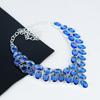 Ожерелье ручной работы из серебра 925 пробы с драгоценным камнем London Blue Topaz, серебряное ожерелье London Blue Topaz для жены, ожерелье унисекс, подарок для женщин