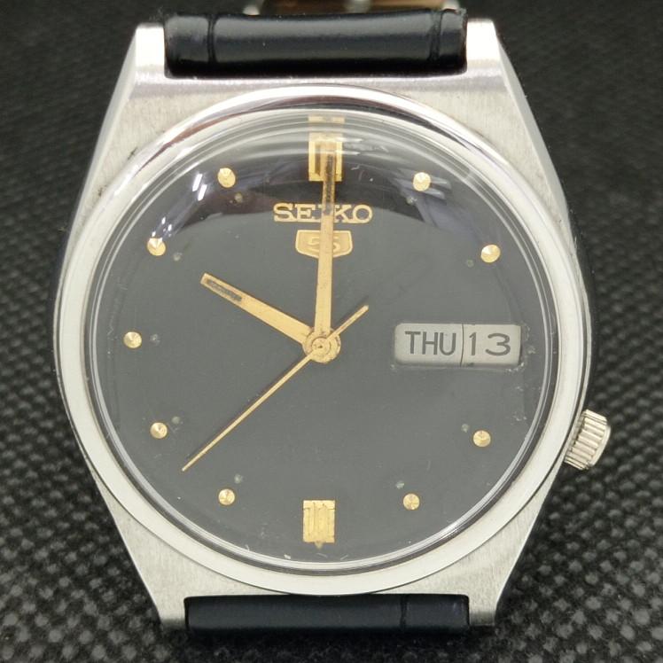 USED VINTAGE SEIKO 5 AUTOMATIC 7019A JAPAN MENS ORIGINAL DIAL WATCH A413429-2 SKU621a-a413429