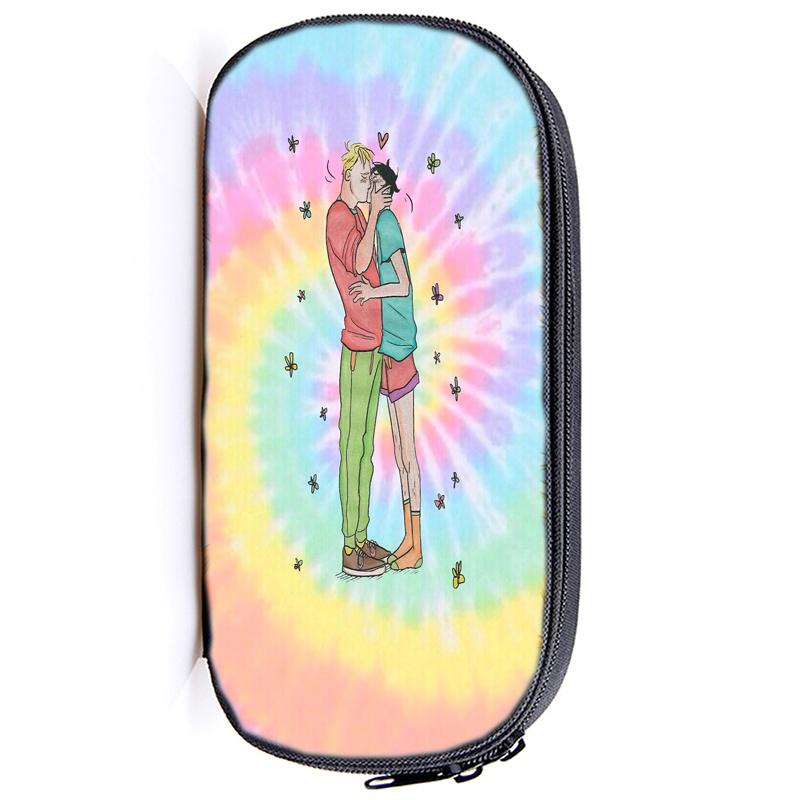 Heartstopper Канцелярские принадлежности Сумка-карандаш Ник и Чарли Студенческий экзамен Специальный нейлоновый чехол для ручки ЛГБТ-сумка унисекс Школьные принадлежности