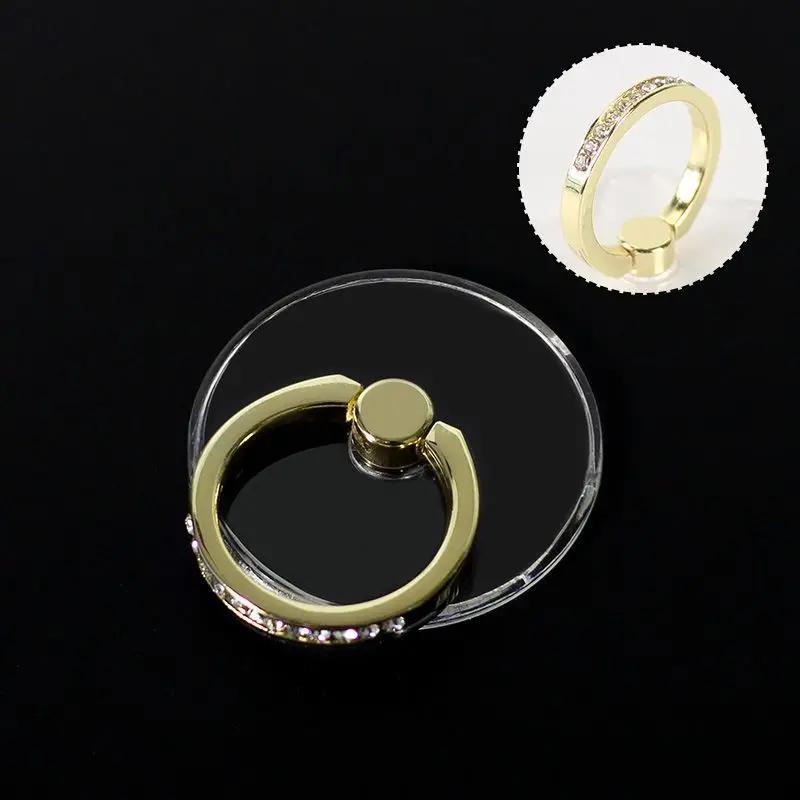 Transparent Butterfly Finger Ring Mobile Phone Holder for iPhone 15 Smartphone Sticker Stand Accessories Foldable Support