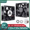 Gdstime DC 12V 24V 48V 12см 120мм Охладитель с двойным подшипником 12038 120x38мм Бесколлекторный вентилятор-бустер для охлаждения корпуса майнера Btc, шкафа
