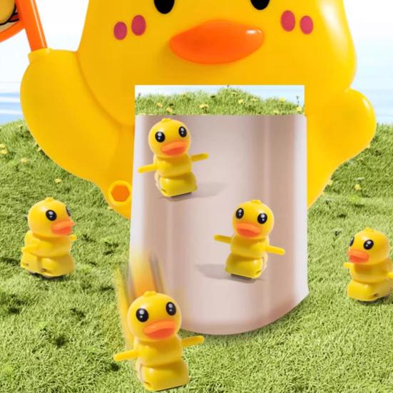 Игрушка «Утка, поднимающаяся по лестнице, горка» со светодиодной подсветкой и музыкой для малышей, электрическая игрушка «Американские горки с утками», трек для скольжения, гоночный трек с 12 маленькими утками