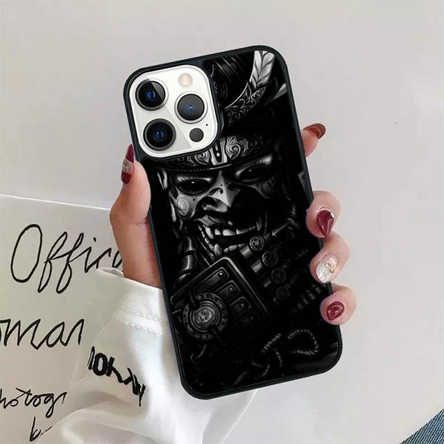 Чехол-накладка Самурайский Демон для iPhone 17 Air 16 15 14 13 11 12 Pro Max Plus Shell Coque