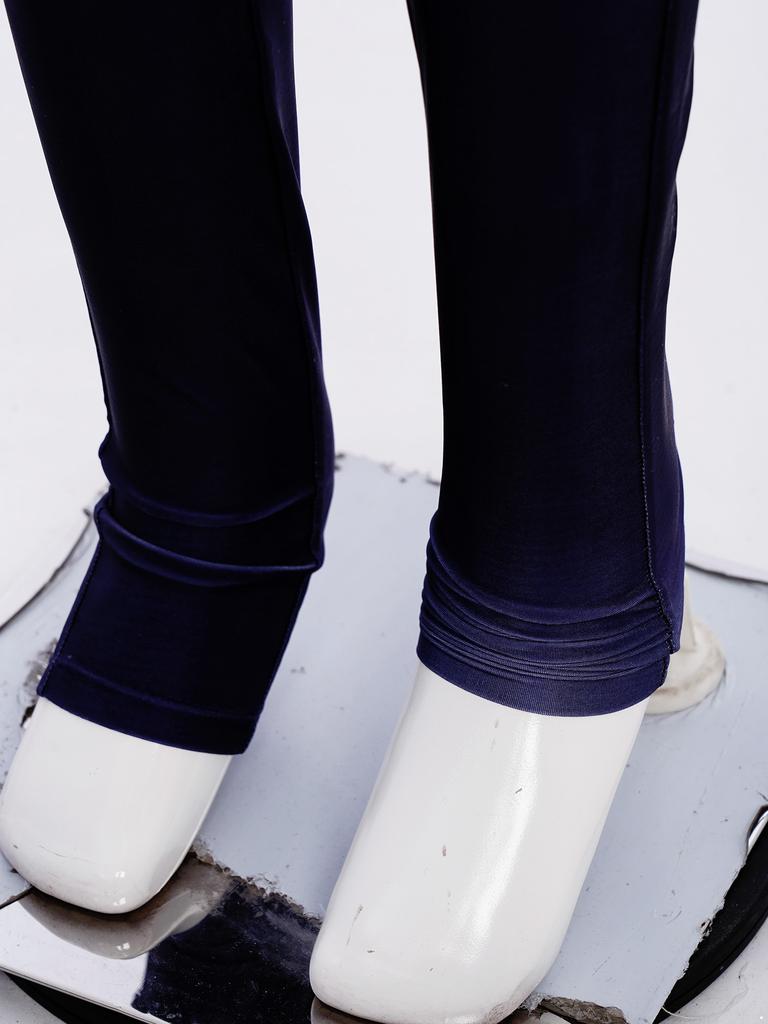 Girls Performance Jumpsuit Color Gradient Mock Neck Long Sleeve with Rhinestones Keyhole Back