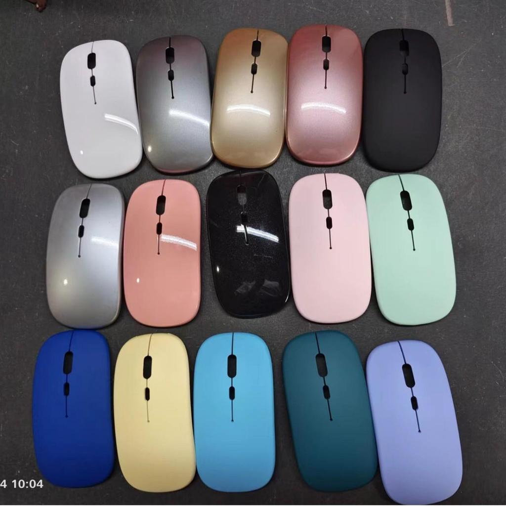 Wireless Bluetooth Mouse with Silent Click and Multi-Color LED for Office and Laptop Use