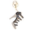 Rhinestone Keychain High Heeled Shoe Shape Cute Jewelry Bag Purse Pendant AccessoriesBlack