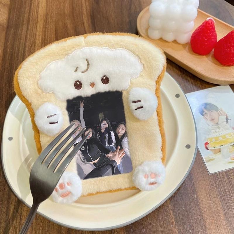 Cute Rabbit Plush Card Display Set Ins Meal Card Kpop Photo Card Holder Id Card Protective Small Card Sleeves Photocard Holder