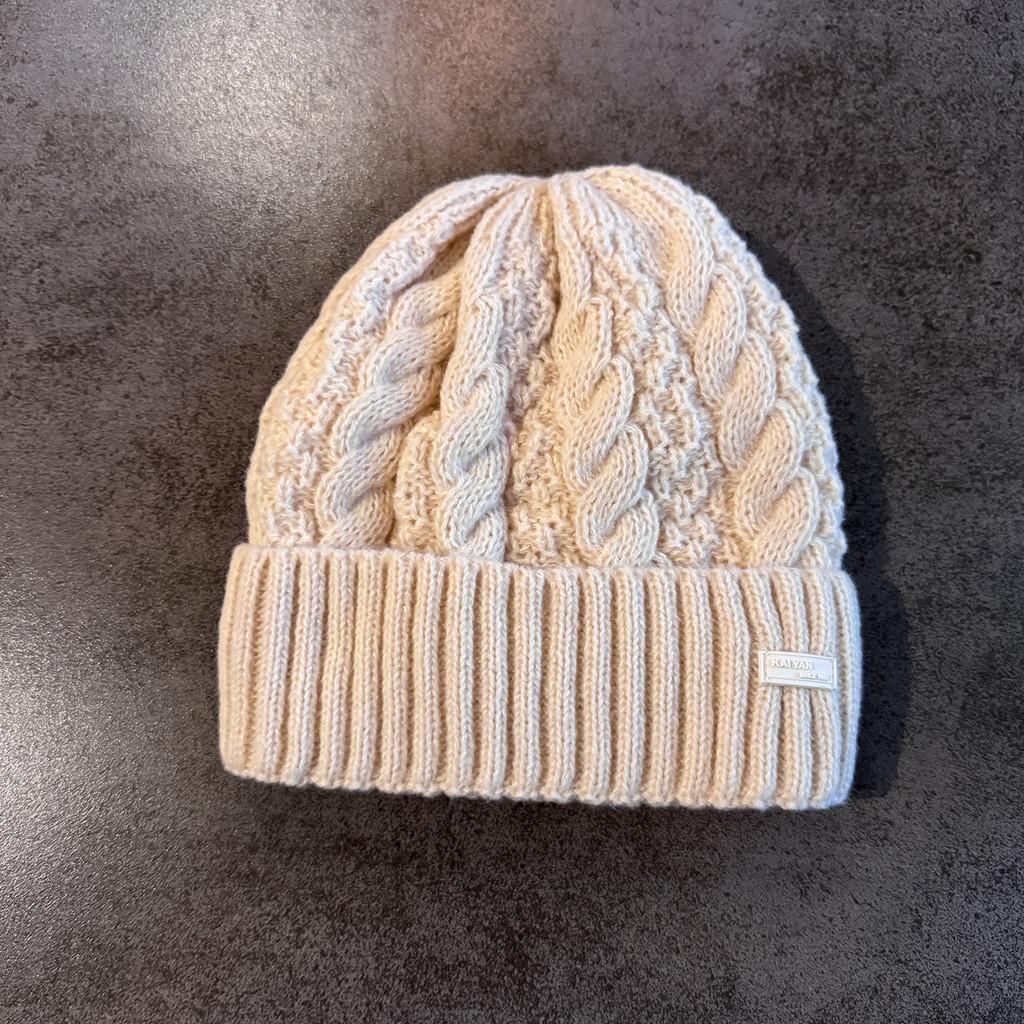 Knit Hat For Men With Letters Warm Solid Color For Casual Wear