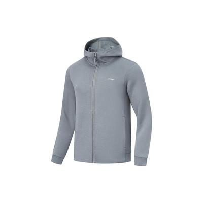 Серия Fitness однотонный трикотажный кардиган с капюшоном мужская толстовка Shadow-Gray AWDU127-5