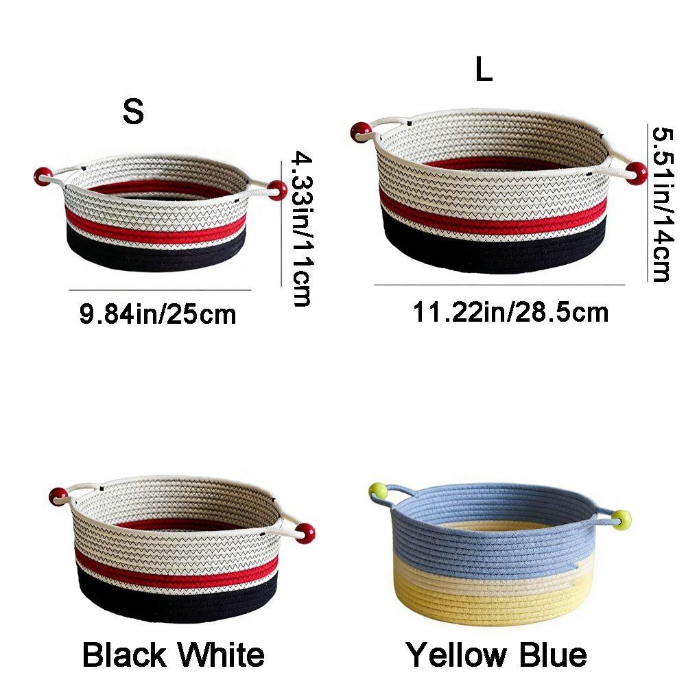 Decorative Cotton Rope Storage Box Large Capacity Desktop Organizer Makeup Storage Basket Keys