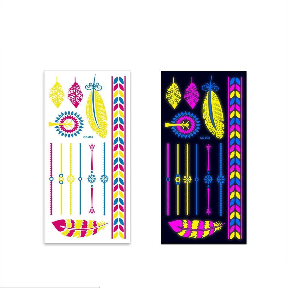 Glow in The Dark Decorations Stickers Face Body Paint Face Arm Tattoo stickers Women And Men