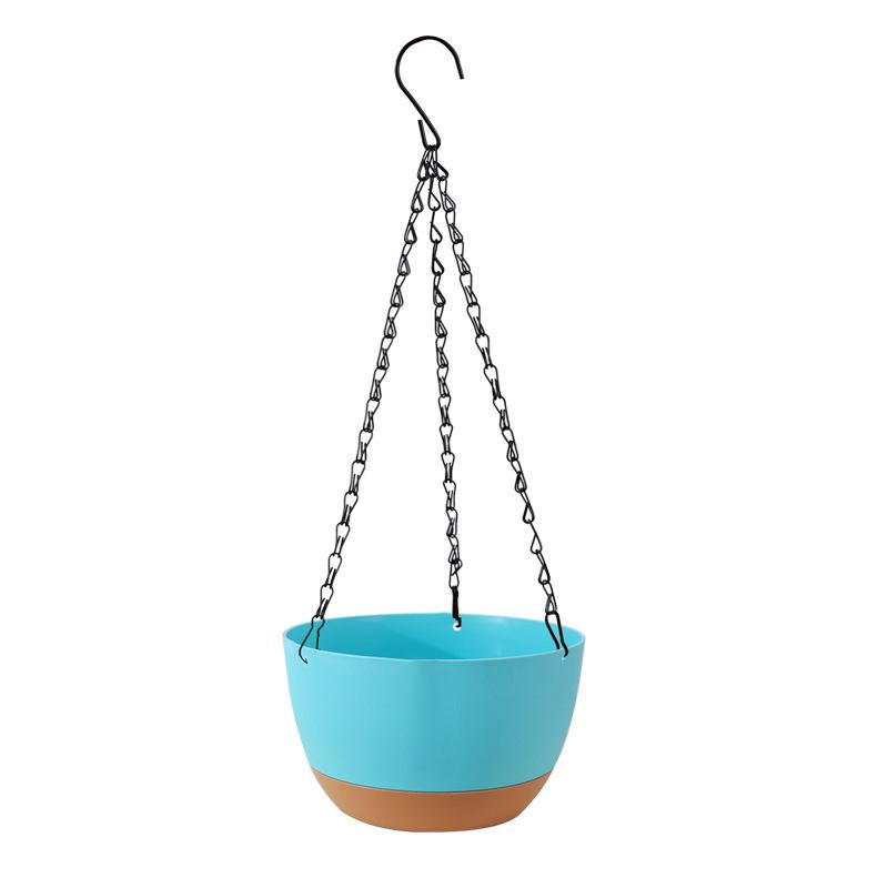 Modern Hanging Flowerpot Plastic Double Chain Hanging Basket Flower Pot