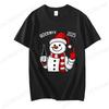 Christmas Snowman Printed Short Sleeved 2026 New Fashionable Casual Women's T-shirt