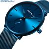 CRRJU 2150 New Men's Watch Casual Personality Watch Fashion Popular Men's Watch Blue Ribbon