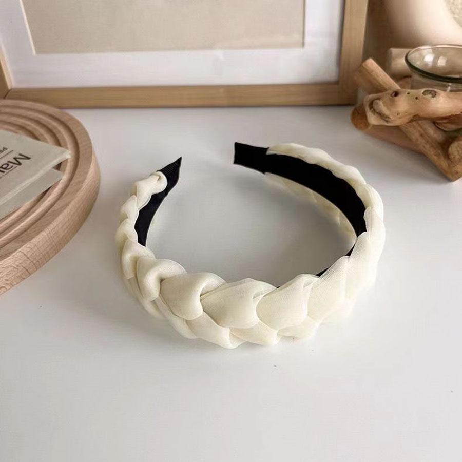 Винтажная ткань твист плетеный ободок для волос однотонный цвет Хари обруч для женщин модные аксессуары для волос
