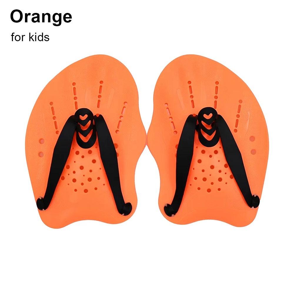 1 пара весел для фристайла с силиконовыми ремешками детские/взрослые плавательные лягушачьи весла регулируемые ручные ласты ласты