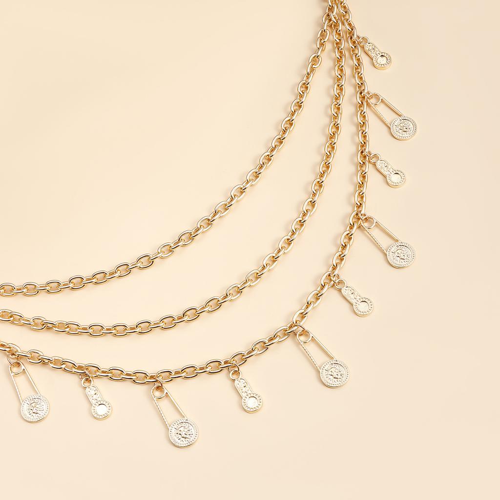 Vintage Style Lion Heads Pendant Waist Chain, Versatile Waist Chain, Elegant Y2K Fashion Accessory, with Exquisite Charm