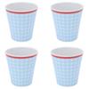 4Pcs Set Imitation Porcelain Water Cup Originality Beverage Mug for Home School Restaurant