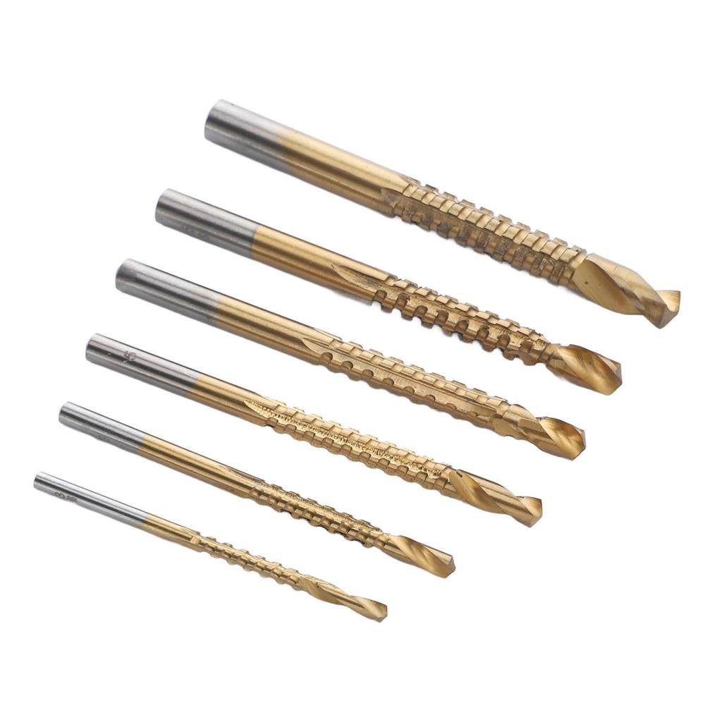 6 Pcs  Drill Bit 3 4  6 6. 8mm Serrated Side Saw Drill Bits for Wood PVC Plastic Board Groovi