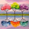 Полная площадь/круглая Алмазная картина Дерево Алмазная вышивка Ландшафтные украшения для комнаты