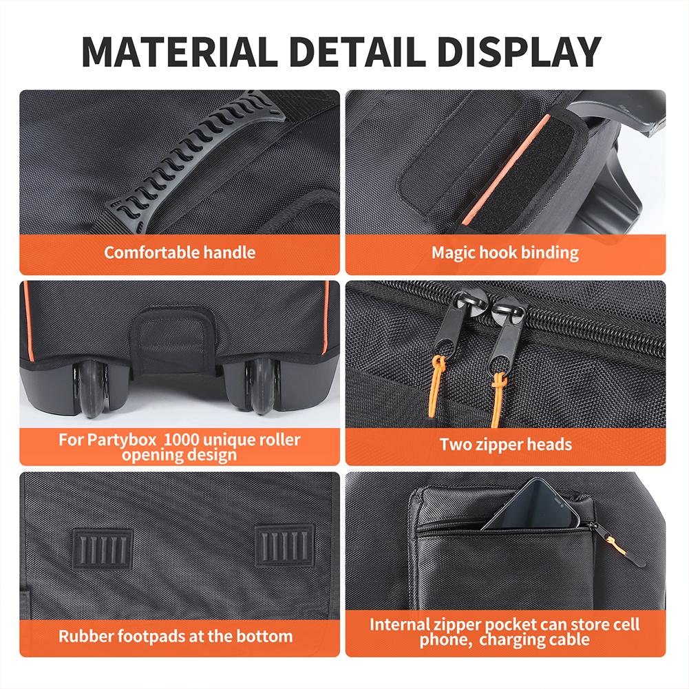 Сумка для хранения из ткани Оксфорд Органайзер Складная защита Аксессуары для хранения динамика Защитный чехол для динамика для JBL PartyBox 1000