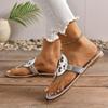 2024Summer Flat Sandals Women Shoes Cut Out Slipppers Woman Casual Shoes Flip Flops Thong Beach Slides