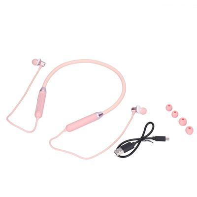 Нашейный Bluetooth 5.1 наушник Беспроводной с шумоподавлением Спортивный наушник для мобильного телефонаРозовый