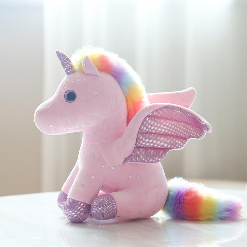 Plush Toy New Mascot Doll Gift Rainbow Starry Unicorn Plush Doll Toy Doll
