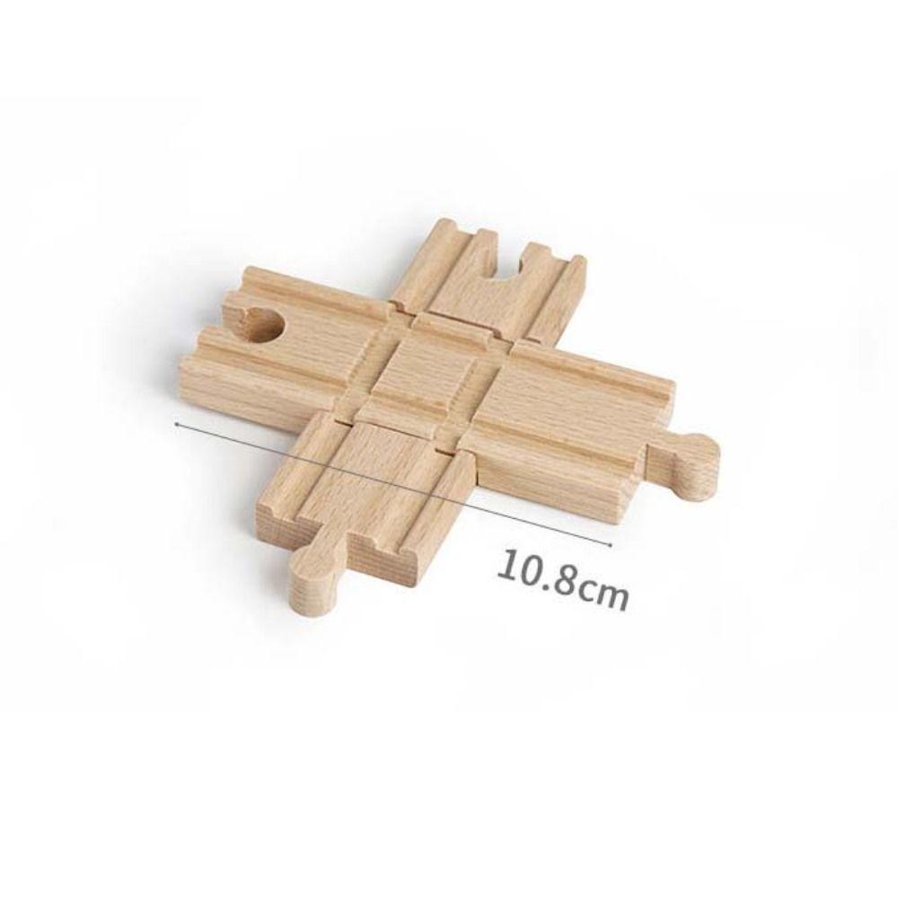 Children Wooden Track Accessories Train Track Toys Track Connector Toys Wooden Track Railway Toys