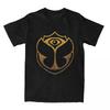 Футболка TomorrowLand Фестиваль Электронной Музыки 100% Хлопковые Футболки Золотой Логотип Футболка для Мужчин Пляжная Y2K Одежда с Коротким Рукавом
