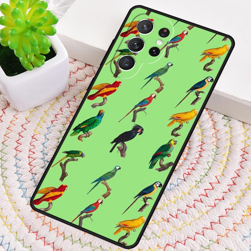 Яркий чехол с попугаями для Samsung Galaxy note 10 pro S26 Ultra S23 S24 FE S25 S21 S22 PLUS ударопрочный