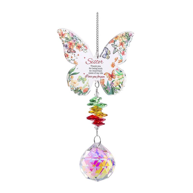 Mother's Day Present Gifts Butterfly Crystal Suncatcher Gifts for Mom Mummy from Daughter Son Ideal Mother Gifts On Her Birthday Valentines Christmas