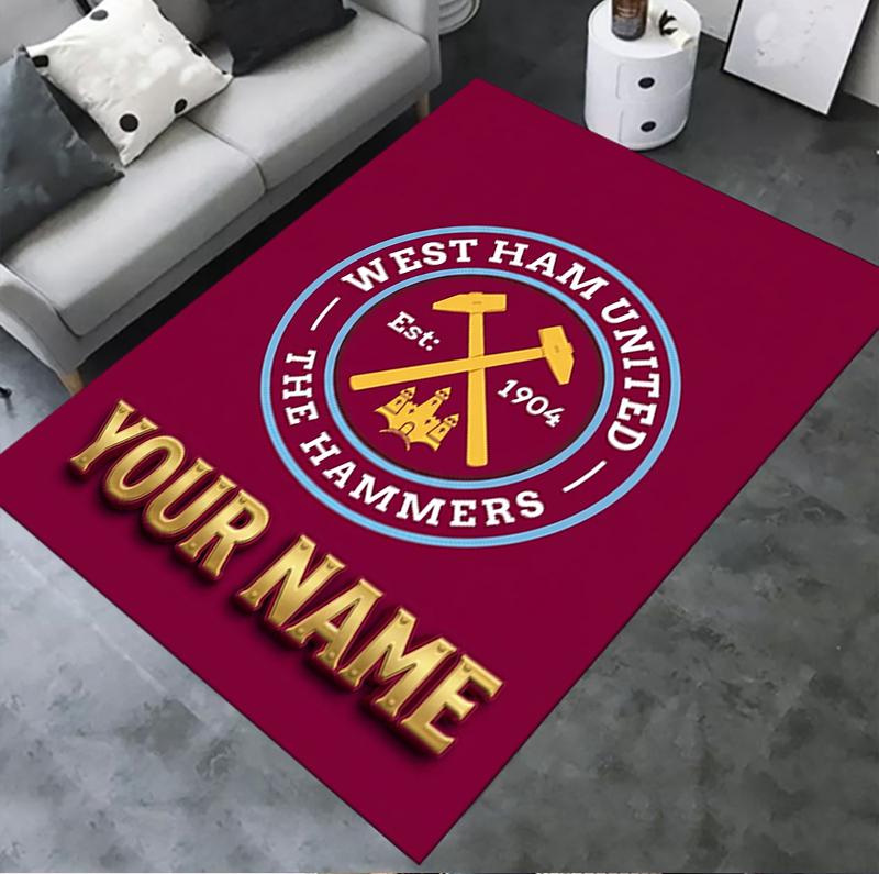 Custom Name West Ham Fc Carpet Rug For Living Room Bedroom Home Sofa Decorationkids Play Nonslip Floor Mat
