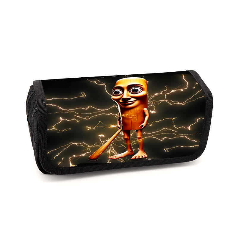 Brain rot pencil case Animation peripheral storage bag Stationery pencil case