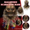 New Scary Scarecrow Halloween Mask Latex Premium Scarecrow Headgear Sack Ghost Head