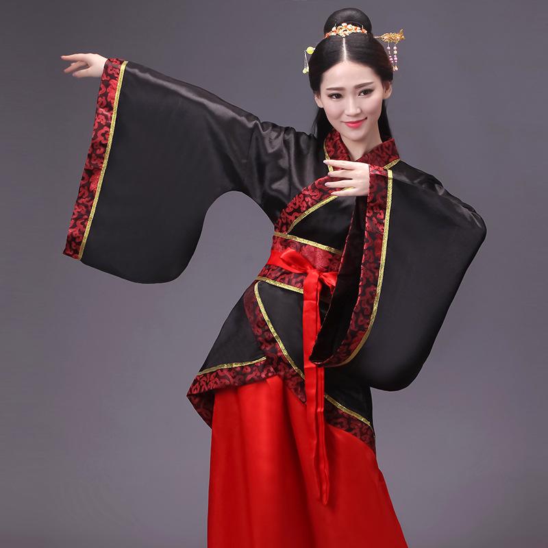 Женский старинный костюм Тан Ханфу - Юбка в сказочном стиле с двойным запахом для официальных церемоний и выступлений