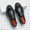 Fashion Black New Business Leather Shoes Men Fashion Thick Base Elevation Loafers Casual Dress Shoes Classic Formal Oxford Shoes for Men