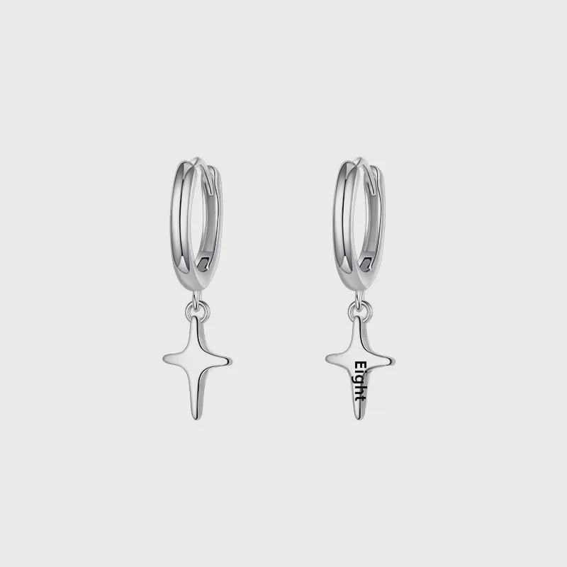 "925 Sterling Silver Star Ear Clips: 2023 High-End Niche Design, Light Luxury Hot-Selling Earrings for Women"