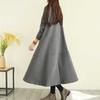 Autumn Winter Loose Plus Size Women's Wear Medium Long-sleeved Knitting Dress Ladies Fashion High-necked Temperament Casual Skirt