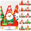 Kriss Kringle DIY Christmas Hat Toy Non-woven Fabric Kriss Kringle Hat  Xmas Gift