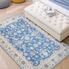 HAOCOO 1 Tatami Mat 1 Tatami Hot Carpet Chenille Floral Light Blue Persian-style Rug, 90x150cm, Approx. (approx. Mat), Stylish, Washable,