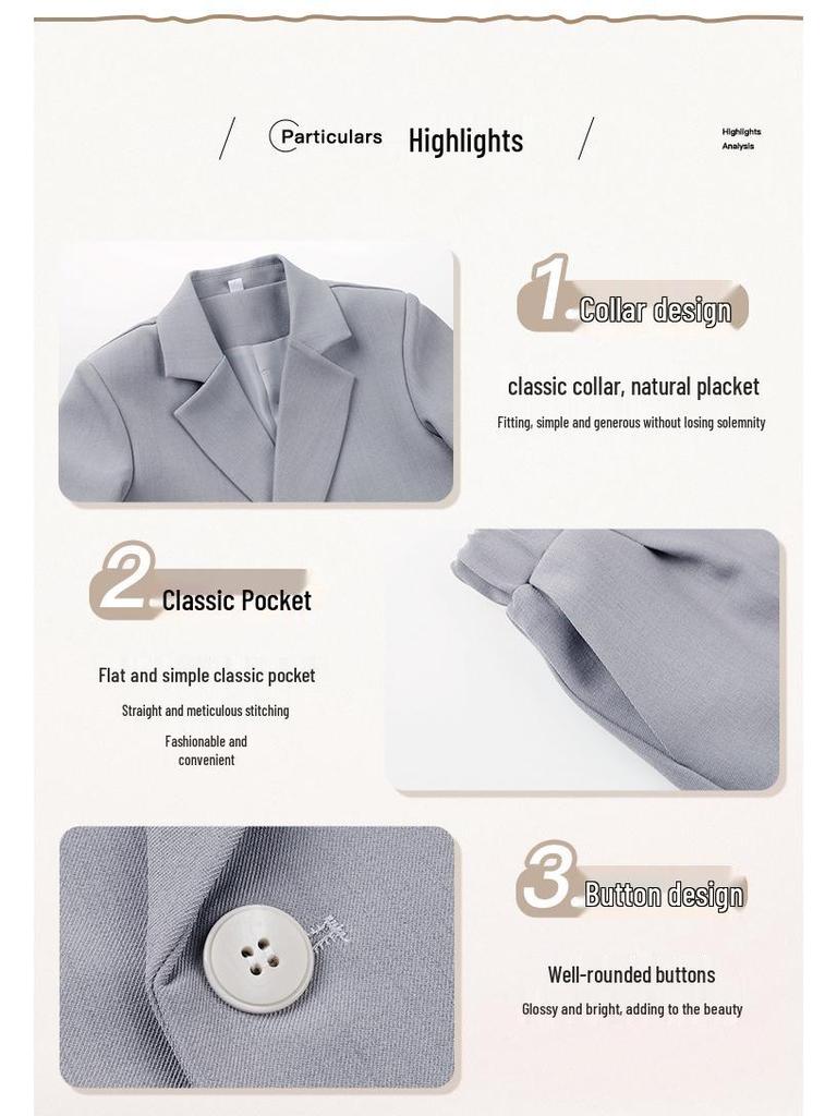Boy's Handsome British-Style Formal Birthday Suit & Blazer for Photography and Flower Boy
