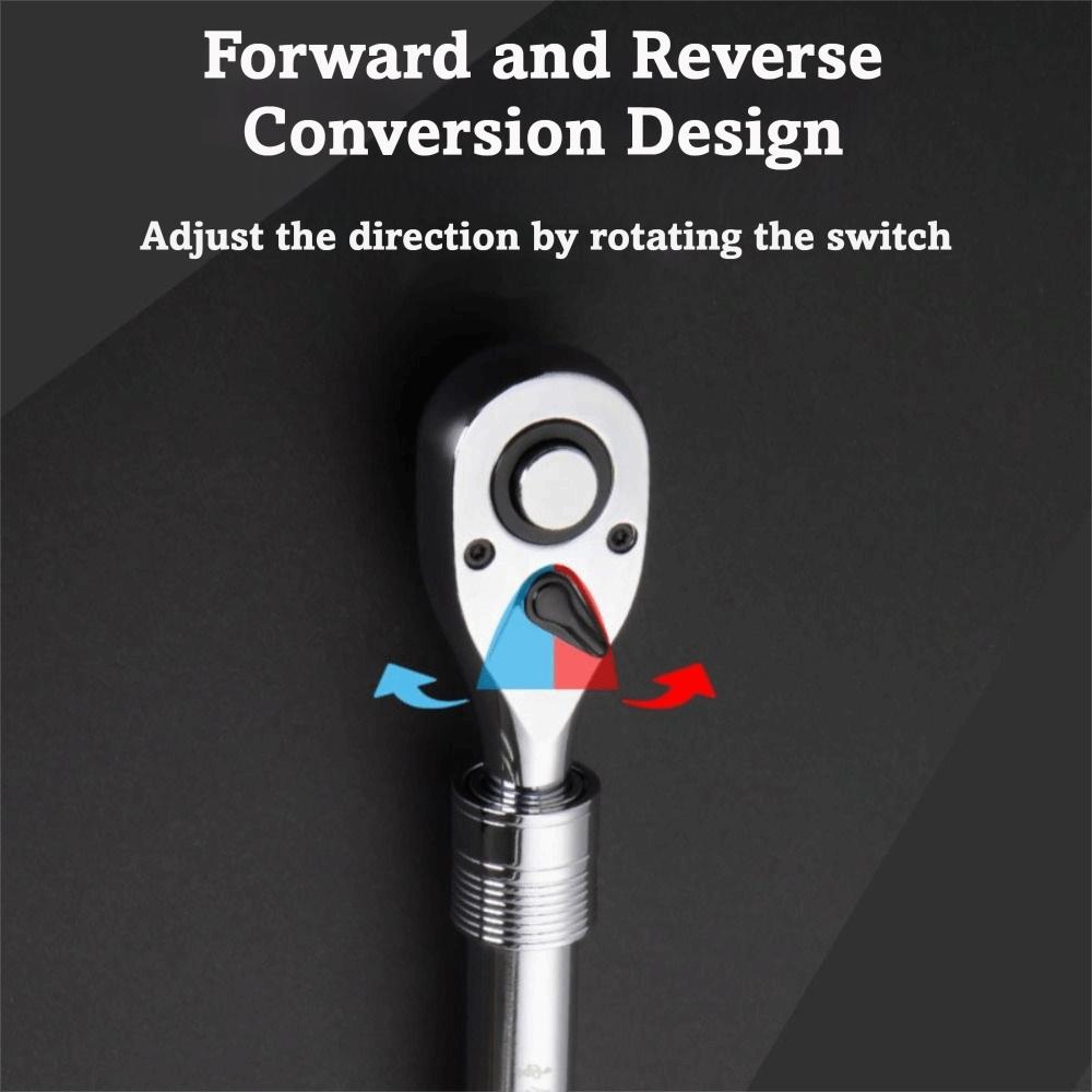 Трещотный ключ с 72 зубцами, из углеродистой стали, с гибкой головкой, выдвижной, многофункциональный инструмент