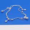 Cute Silver Jewelry 100 %925 Sterling Silver Anklet Pineapple Pendant Design Solid Silver Anklet Girl Charm Birthday Present