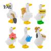Charming Gift for Kids Mini Garden Duck Figurine, Cute Farm Dolls, Small Desktop Healing Desk Accessories Car Dashboard Figurines, Micro Landscape