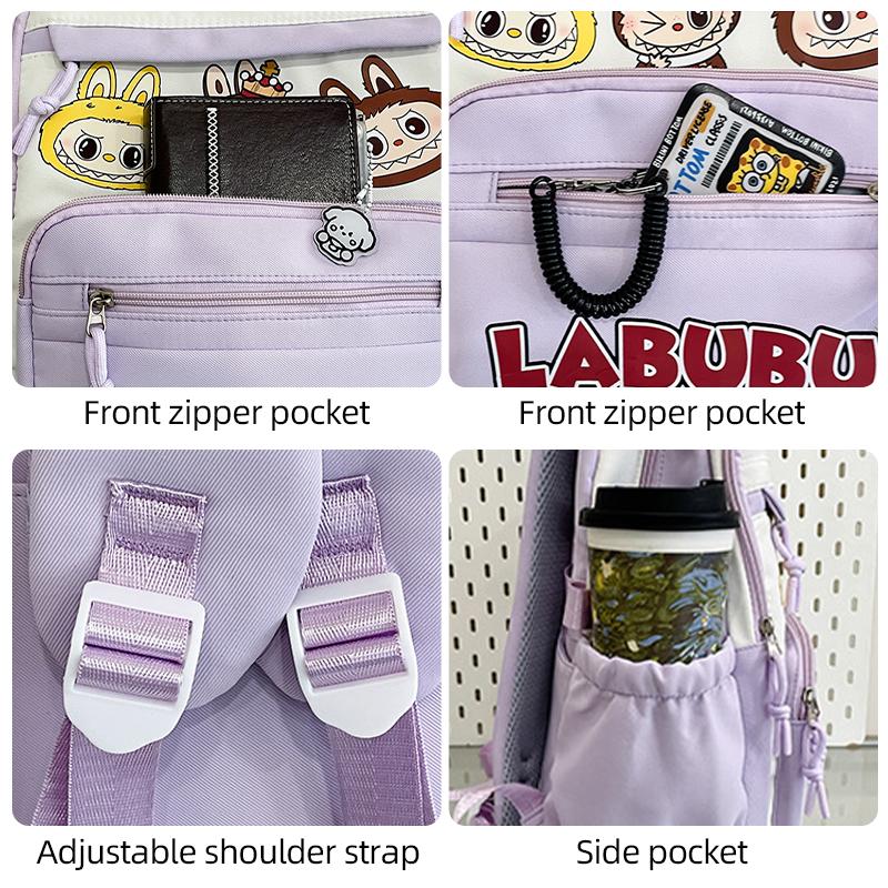 Рюкзак LABUBU Школьный рюкзак Рюкзак Детская сумка LABUBU Рюкзак для начальной школы Рюкзак для девочки Рюкзак для мальчика Школьный рюкзак 6 цветов