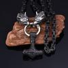 Популярное мужское ожерелье из нержавеющей стали с головой волка викингов, Молот Тора, ожерелье, императорская цепочка, ожерелье 