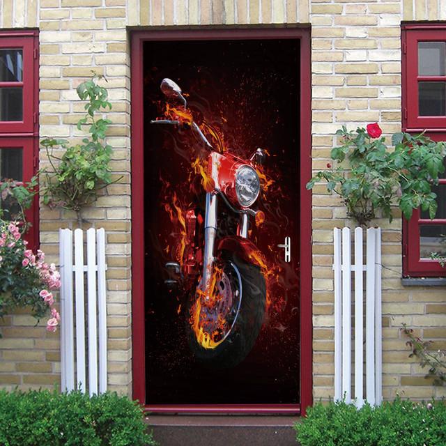 Самоклеящиеся наклейки на дверь в британском стиле, обои, 3D рельефная штукатурка, резная гостиная, спальня, дверь, настенная наклейка, наклейки на стены