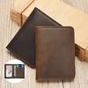 Genuine Leather Card Bag Wallet Crazy Horse Leather Driver's License Holder Vintage Multi-slot Cowhide Wallet
