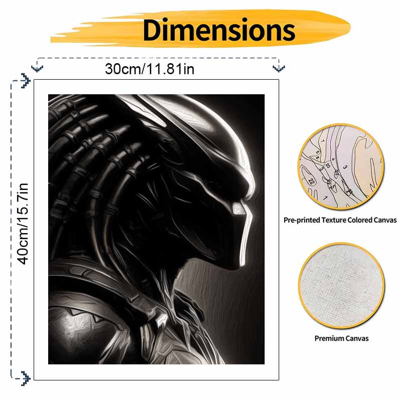Disney Oil Painting DIY Digital Painting SciFi Alien Warrior HandPainted Wall Art for Living Room or Entryway.